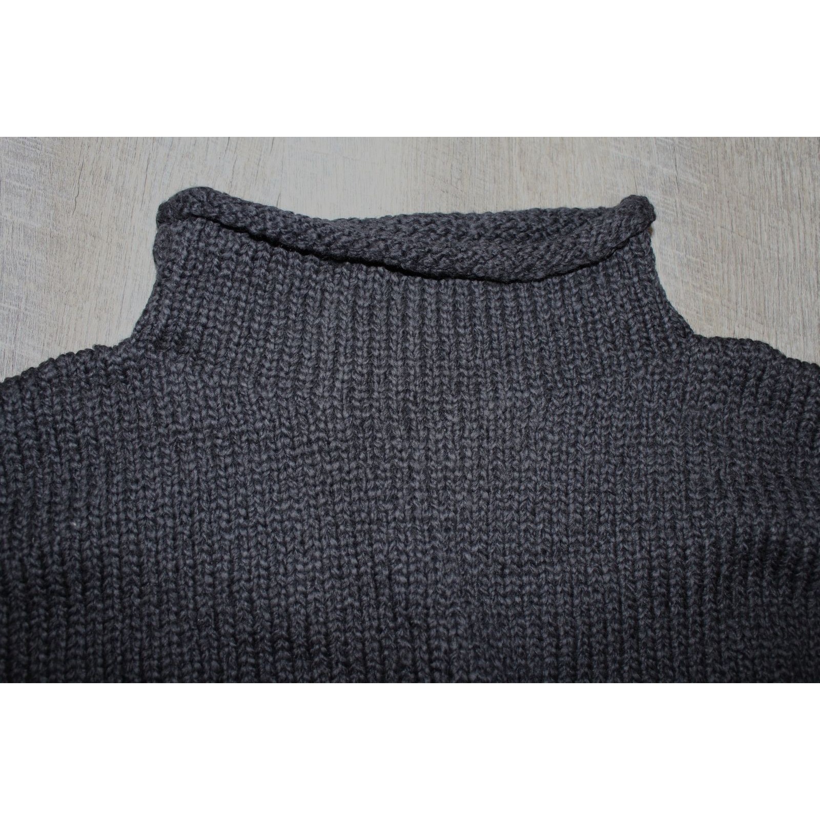 Mate The Label Alpaca Cotton Rolled Neck Sweater Black Nwt $218 — image 5 of 7
